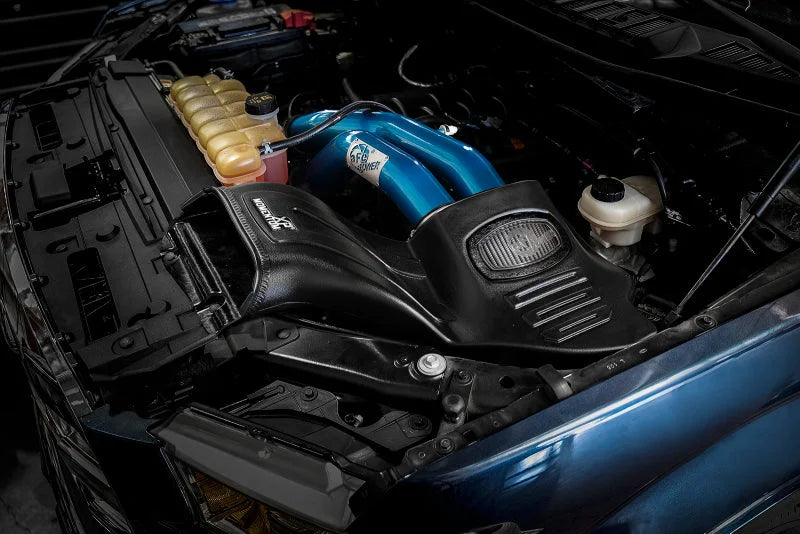 aFe Momentum XT Pro DRY S Cold Air Intake System 15-19 Ford F150 5.0L V8 - Side View