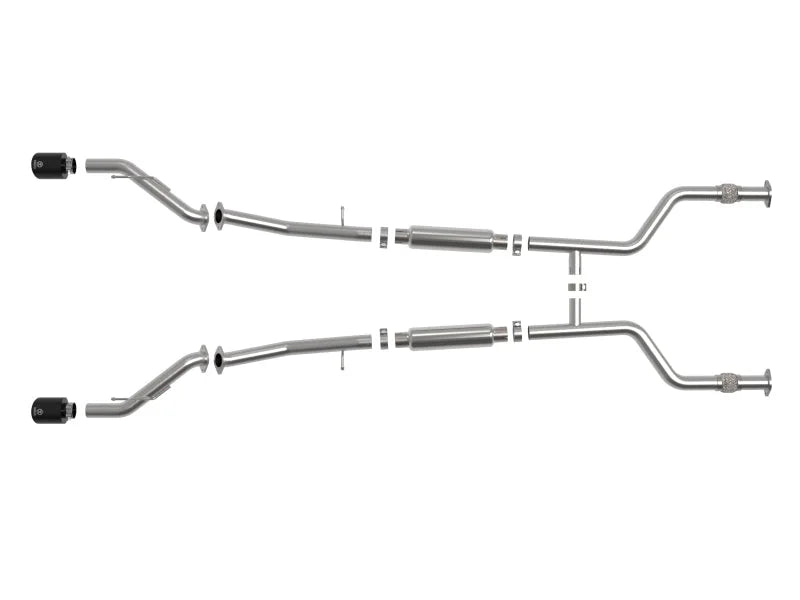 aFe Nissan Z 23-23 V6-3.0L Takeda 2-1/2in 304 Stainless Steel Cat-Back Exhaust System w/ Black Tips - Additional View 7