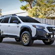 Load image into Gallery viewer, aFe POWER 15-19 Subaru Outback H4 2.5L / H6 3.6L Terra Guard Front Bumper - Black - Installation View
