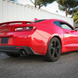 Load image into Gallery viewer, aFe POWER MACH Force-Xp 2.5in Axle-Back Exhaust System 16-20 Chevy Camaro SS V8 6.2L - Carbon Fiber - Installation View