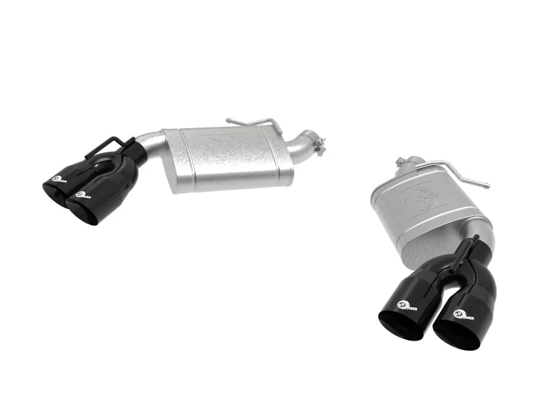 aFe POWER MACH Force-Xp 3in Axle-Back Exhaust 16-20 Chevrolet Camaro SS V8 6.2L w/Mufflers - Black - Main Product View