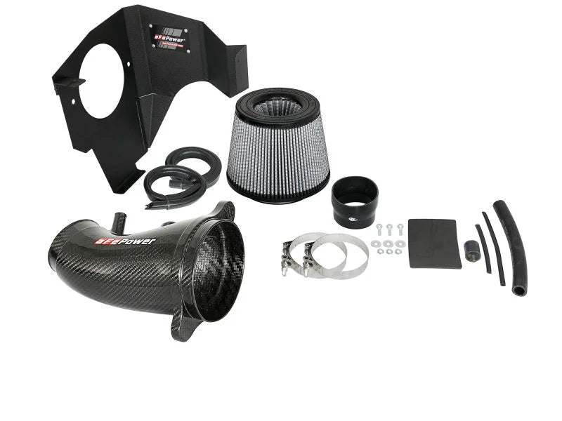 aFe POWER Magnum FORCE Carbon Fiber Stage 2 Pro Dry S CAIS - 11-18 Dodge Challenger/Charger V8-6.4L - Back View
