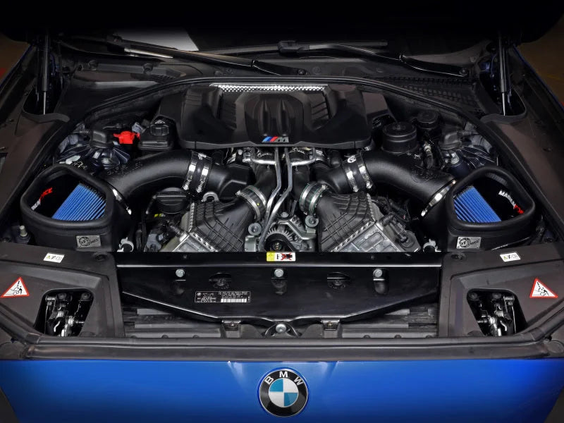 aFe POWER Magnum FORCE Stage-2 Pro 5R Cold Air Intake System 12-19 BMW M5 (F10) / M6 (F12/13) - Side View