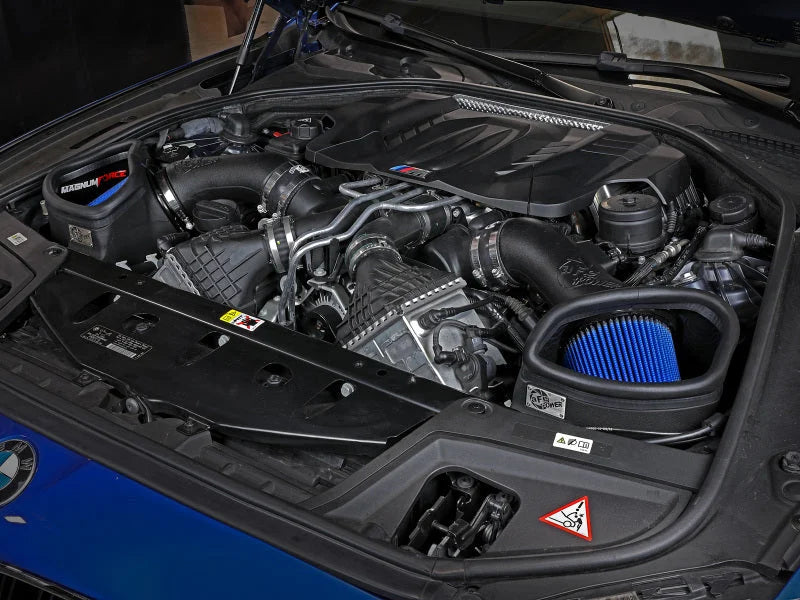aFe POWER Magnum FORCE Stage-2 Pro 5R Cold Air Intake System 12-19 BMW M5 (F10) / M6 (F12/13) - Back View