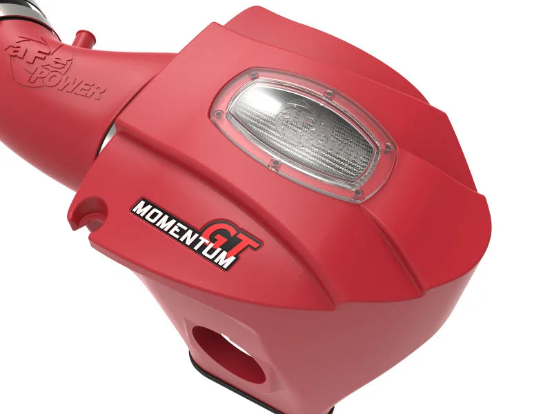 aFe POWER Momentum GT Limited Edition Cold Air Intake 11-17 Dodge Challenger/Charger SRT - Red - Back View