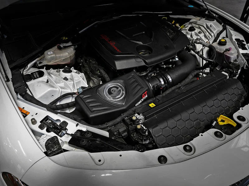 aFe POWER Momentum GT Pro Dry S Intake System 17-21 Alfa Romeo Giulia L4-2.0L (t) - Side View