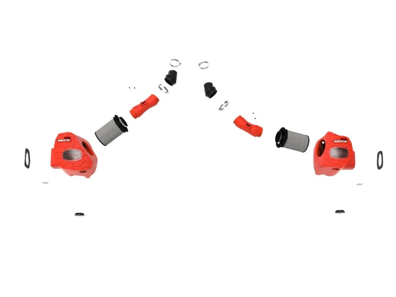aFe POWER Momentum GT Pro Dry S Intake System 22-23 Toyota Tundra V6-3.4L (tt) Red Edition - Back View