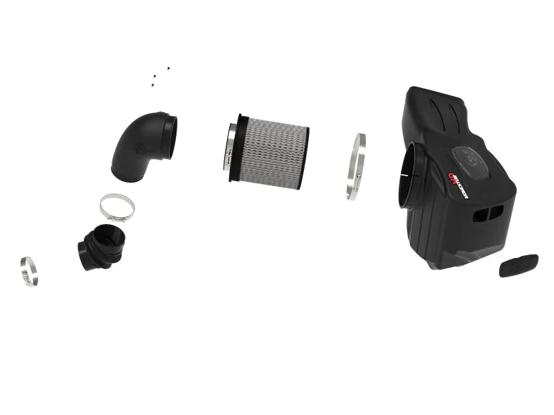 aFe POWER Momentum HD Cold Air Intake System w/ Pro Dry S Media 19-20 RAM Diesel Trucks L6-6.7L (td) - Back View