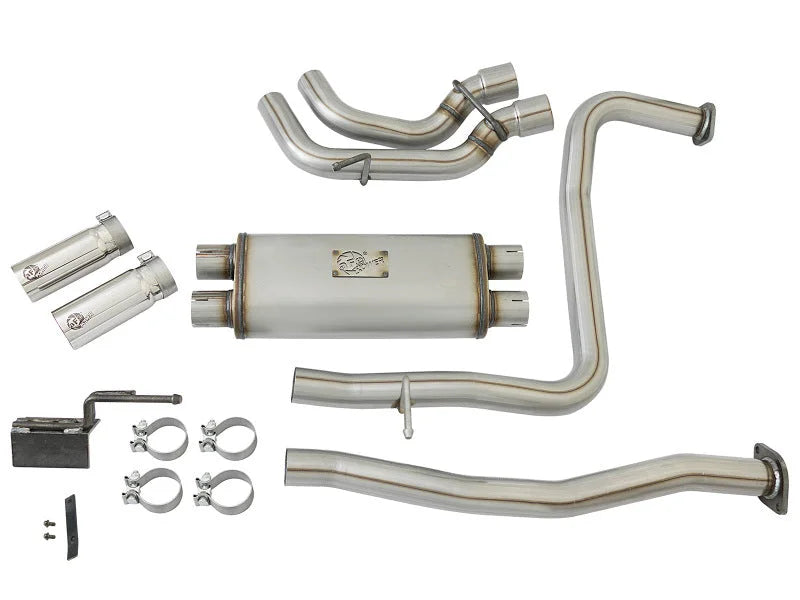 aFe POWER Rebel Series 2-1/2in 409 SS Cat Back Exhaust w/ Polished Tips 16-17 Nissan Titan V8 5.6L - Additional View 7