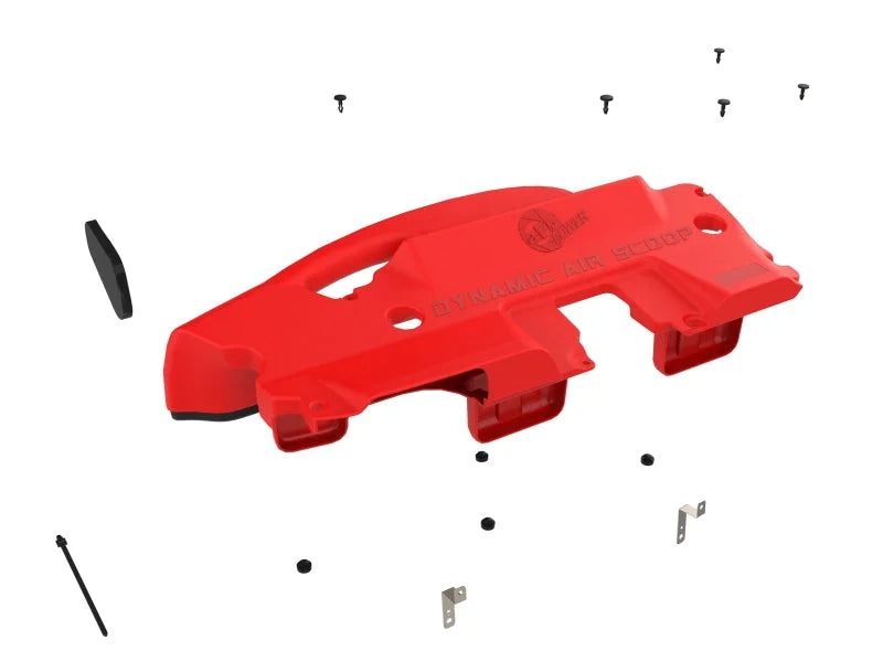 aFe POWER Red Edition Dynamic Air Scoop XL for Intake Kits 50-70119D and 50-70119R - Additional View 10
