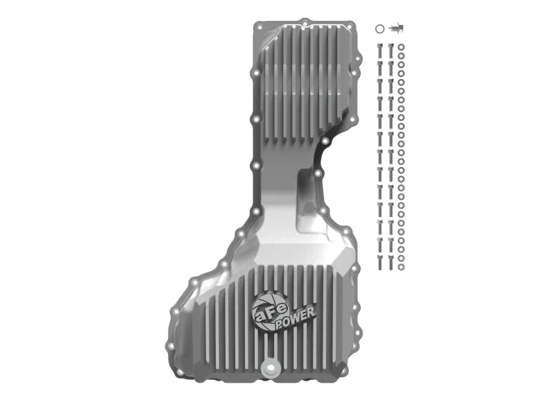 aFe POWER Street Series Engine Oil Pan Raw w/ Machined Fins 46-71360A fits 2017-2019 Chevrolet Silverado / GMC Sierra 2500...