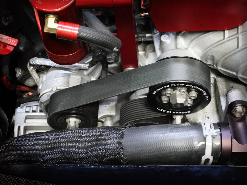 aFe POWER Supercharger Power Pulley 3.35 IN Fits aFe Pulley Kits for Hellcat Supercharger - Side View