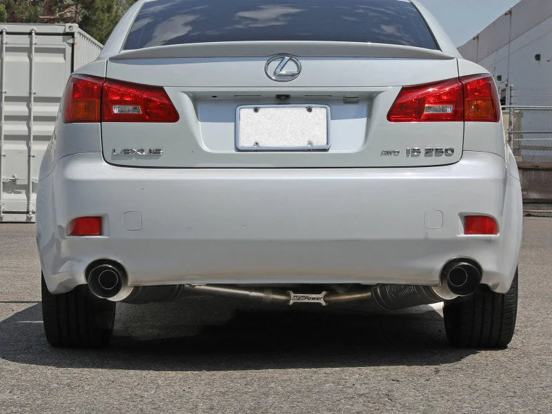 aFe POWER Takeda 06-13 Lexus IS250/IS350 SS Axle-Back Exhaust w/ Black Tips - Installation View