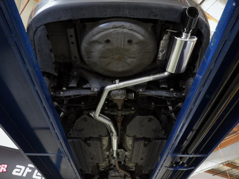 aFe POWER Takeda 12-16 Subaru Impreza 2.0L 2.5in 304SS CB Exhaust w/ Polished Tips - Installation View