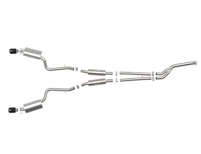 aFe POWER Takeda 16-17 Lexus IS200t L4-2.0L (t) 2.5in-3in 304 SS CB Exhaust w/ Black Tips - Additional View 8
