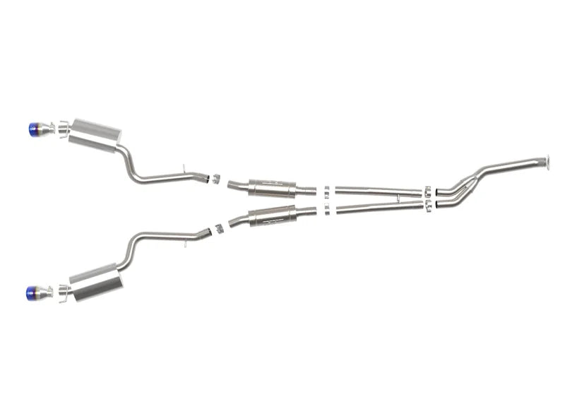 aFe POWER Takeda 16-17 Lexus IS200t L4-2.0L (t) 2.5in-3in 304 SS CB Exhaust w/ Blue Tip - Additional View 8