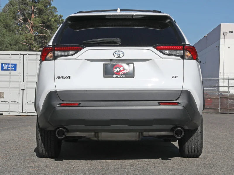 aFe POWER Takeda 19-21 Toyota RAV4 L4-2.5L 304SS CB Exhaust w/ Black Tips - Side View
