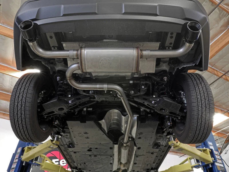 aFe POWER Takeda 19-21 Toyota RAV4 L4-2.5L 304SS CB Exhaust w/ Black Tips - Back View