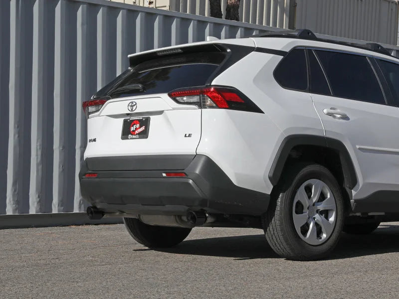aFe POWER Takeda 19-21 Toyota RAV4 L4-2.5L 304SS CB Exhaust w/ Black Tips - Installation View