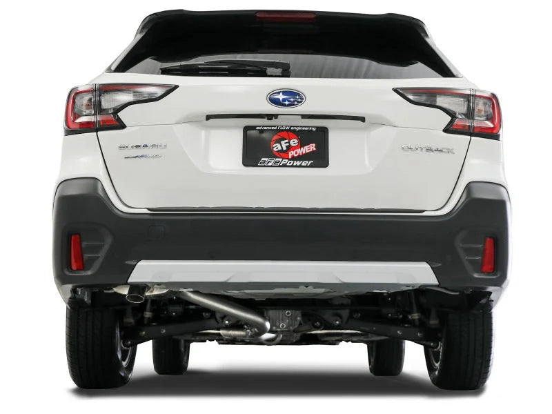 aFe POWER Takeda 20-23 Subaru Outback H4-2.5L 2-1/2in 304 Stainless Steel Cat-Back Exhaust System - Installation View