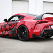 Load image into Gallery viewer, aFe POWER Takeda 2020 Toyota Supra L6-3.0L (t) 3.5in 304 SS CB Exhaust 4in Brushed Finish Tip - Side View