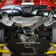 Load image into Gallery viewer, aFe POWER Takeda 2020 Toyota Supra L6-3.0L (t) 3.5in 304 SS CB Exhaust 4in Brushed Finish Tip - Installation View
