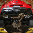 Load image into Gallery viewer, aFe POWER Takeda 2020 Toyota Supra L6-3.0L (t) 3in-2.5in 304 SS CB Exhaust Polished Tips - Back View