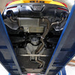 Load image into Gallery viewer, aFe POWER Takeda 2021 Toyota Supra 2.0L (t) 2.5in-3in 304 SS CB Exhaust w/ Black Tips - Installation View