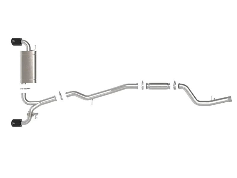 aFe POWER Takeda 2021 Toyota Supra 2.0L (t) 2.5in-3in 304 SS CB Exhaust w/ Black Tips - Additional View 6