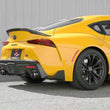 Load image into Gallery viewer, aFe POWER Takeda 2021 Toyota Supra 2.0L (t) 2.5in-3in 304 SS CB Exhaust w/ Carbon Tips - Installation View
