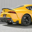 Load image into Gallery viewer, aFe POWER Takeda 2021 Toyota Supra 2.0L (t) 2.5in-3in 304 SS CB Exhaust w/ Polished Tips - Installation View