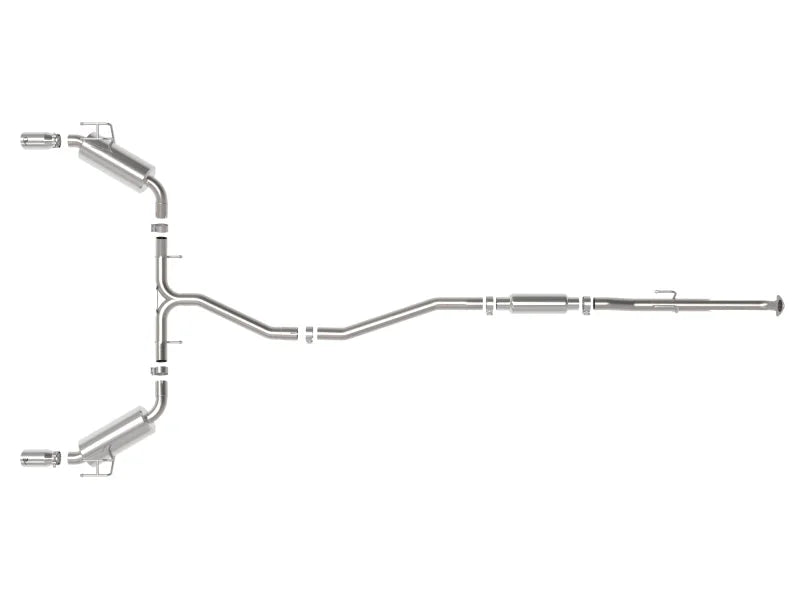 aFe POWER Takeda 2022 Honda Civic Stainless Steel Cat-Back Exhaust System w/ Polished Tip - Additional View 7