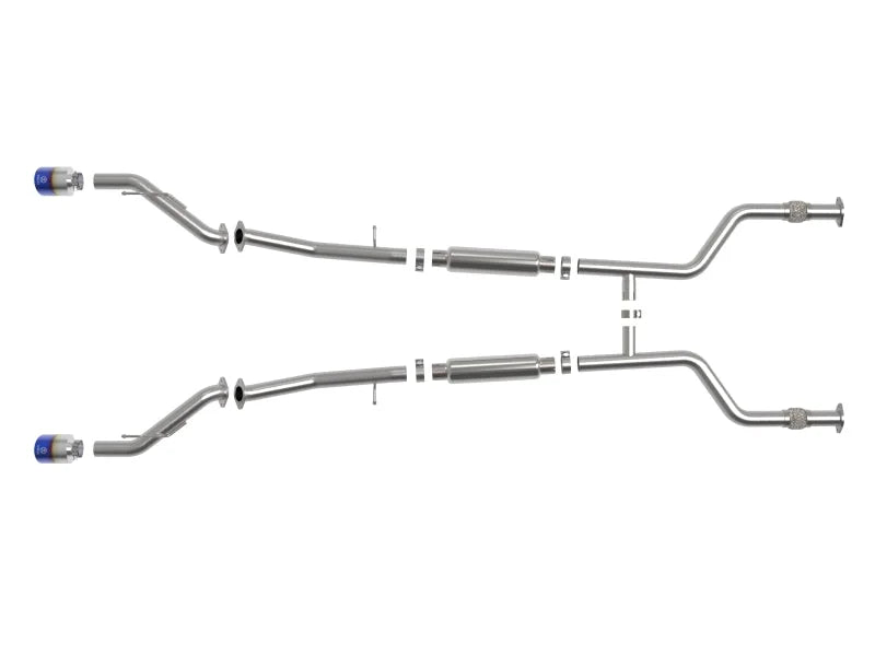 aFe POWER Takeda 2023 Nissan Z 2 1/2in 304 SS Cat-Back Exhaust System w/ Blue Flame Tips - Additional View 6
