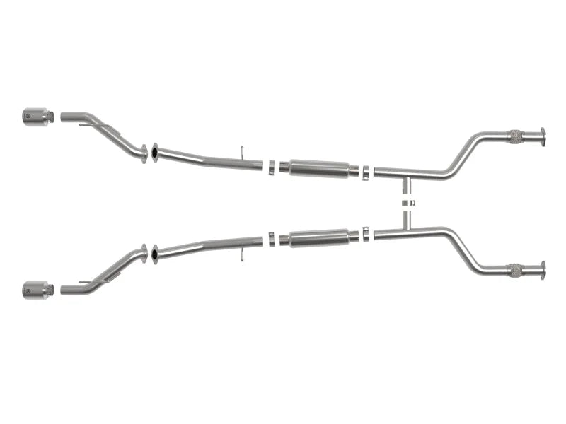 aFe POWER Takeda 2023 Nissan Z 2 1/2in 304 SS Cat-Back Exhaust System w/ Polished Tips - Side View