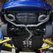 Load image into Gallery viewer, aFe POWER Takeda 22-23 Honda Civic Si I4-1.5L (t) 2.5in to 3in 304 SS CB Exhaust - Blue Flame Tips - Installation View