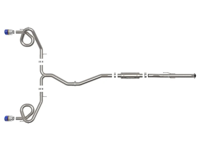 aFe POWER Takeda 22-23 Honda Civic Si I4-1.5L (t) 2.5in to 3in 304 SS CB Exhaust - Blue Flame Tips - Additional View 6