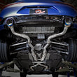 Load image into Gallery viewer, aFe POWER Takeda 2.5in 304 SS CB Exhaust w/ Blue Flame Tips 17-19 Infiniti Q60 V6-3.0L (tt) - Side View