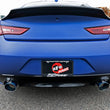 Load image into Gallery viewer, aFe POWER Takeda 2.5in 304 SS CB Exhaust w/ Blue Flame Tips 17-19 Infiniti Q60 V6-3.0L (tt) - Installation View