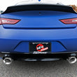 Load image into Gallery viewer, aFe POWER Takeda 2.5in 304 SS CB Exhaust w/ Polished Tips 17-19 Infiniti Q60 V6-3.0L (tt) - Back View