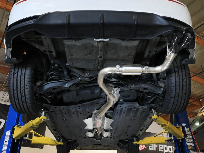 aFe POWER Takeda 2.5in 304 SS Cat-Back Exhaust w/ Black Tips 22-25 Honda Civic L4-2.0L - Side View