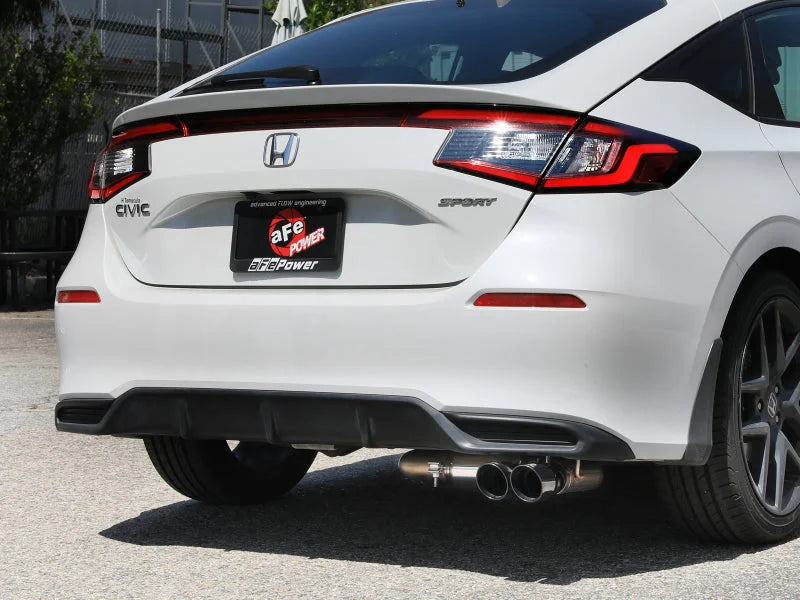 aFe POWER Takeda 2.5in 304 SS Cat-Back Exhaust w/ Black Tips 22-25 Honda Civic L4-2.0L - Installation View