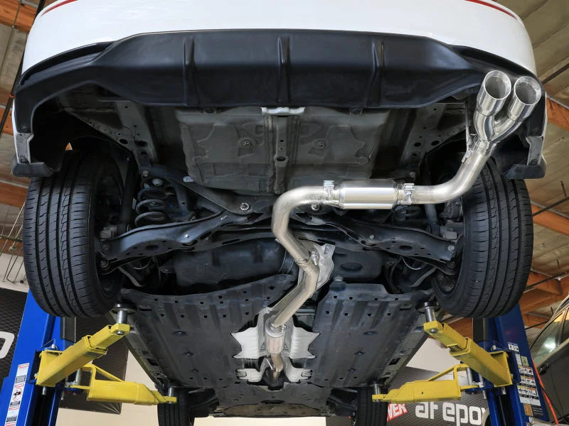 aFe POWER Takeda 2.5in 304 SS Cat-Back Exhaust w/ Polished Tips 22-25 Honda Civic L4-2.0L - Side View