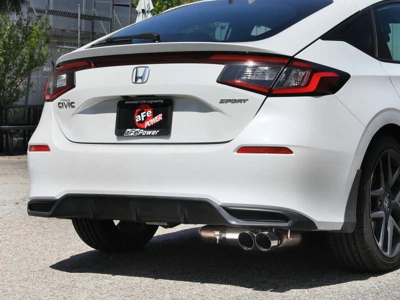 aFe POWER Takeda 2.5in 304 SS Cat-Back Exhaust w/ Polished Tips 22-25 Honda Civic L4-2.0L - Installation View