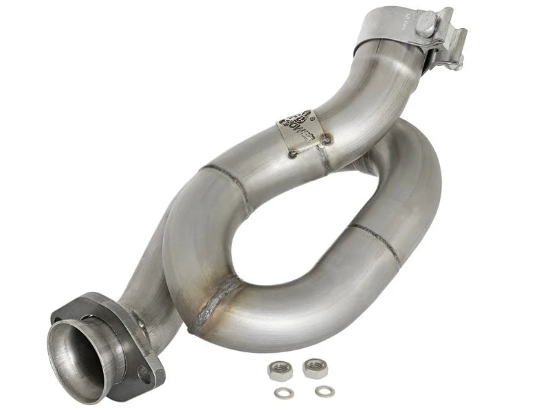 aFe POWER Twisted Steel Loop Relocation Pipe 12-18 Jeep Wrangler (JK) V6 3.6L - Main Product View