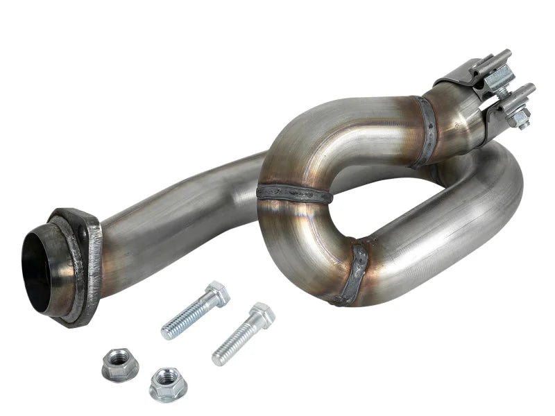 aFe POWER Twisted Steel Loop Relocation Pipe 2018 Jeep Wrangler (JL) V6-3.6L - Main Product View