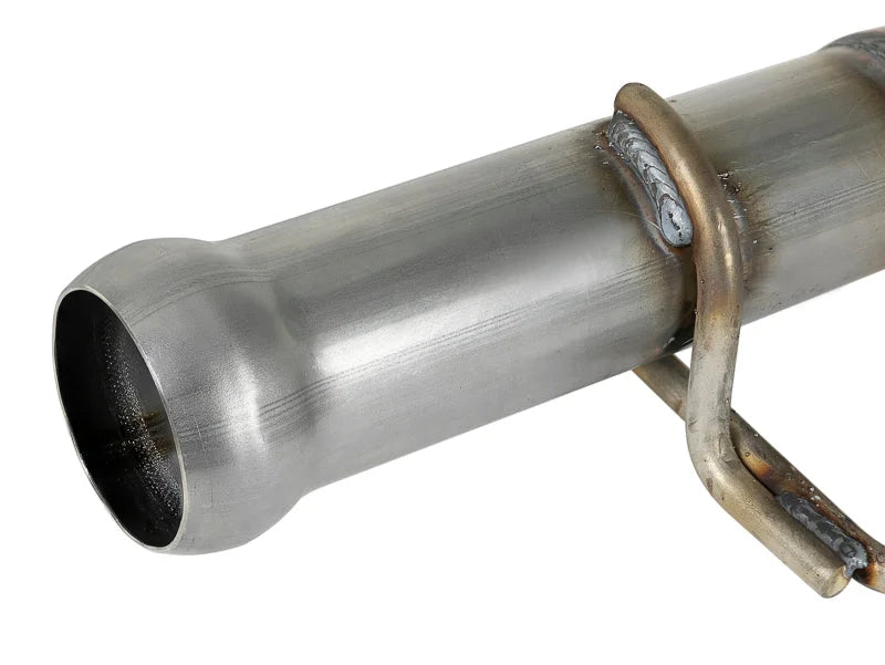 aFe POWER Twisted Steel Y-Pipe 2-1/4in 409 SS Exhaust System 2018 Jeep Wrangler (JL) V6-3.6L - Back View