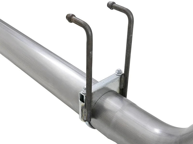 aFe Power 11-14 Ford F250/F350 6.7L Diesel Rebel XD 4in 409 SS DPF-Back Exhaust System - Black Tips - Installation View