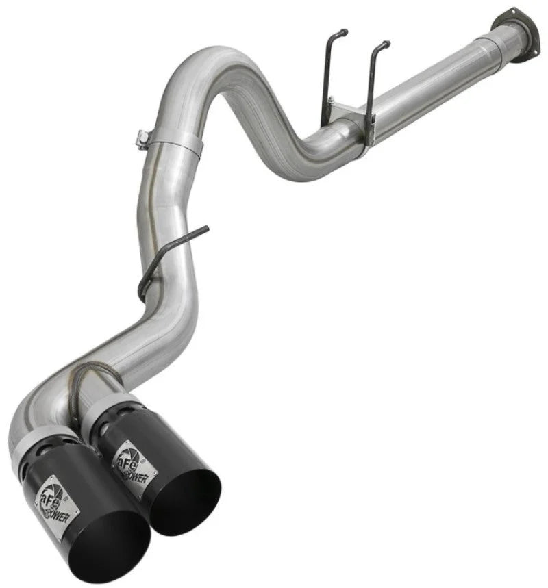 aFe Power 11-14 Ford F250/F350 6.7L Diesel Rebel XD 4in 409 SS DPF-Back Exhaust System - Black Tips - Additional View 5