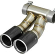 Load image into Gallery viewer, aFe Power 13-14 Porsche Cayman S / Boxster S Carbon Fiber Exhaust Tip Upgrade - Main Product View