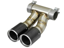 Load image into Gallery viewer, aFe Power 13-14 Porsche Cayman S / Boxster S Carbon Fiber Exhaust Tip Upgrade - Main Product View